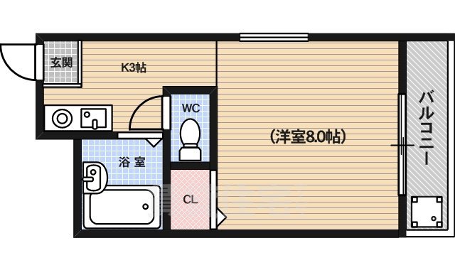 京都市上京区藁屋町のマンションの間取り