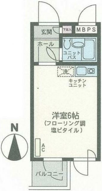 川崎市中原区丸子通のマンションの間取り