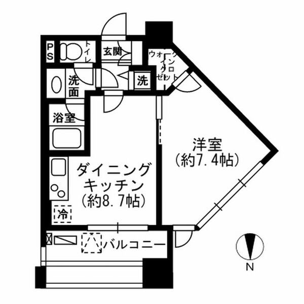 レジディア市ヶ谷の間取り