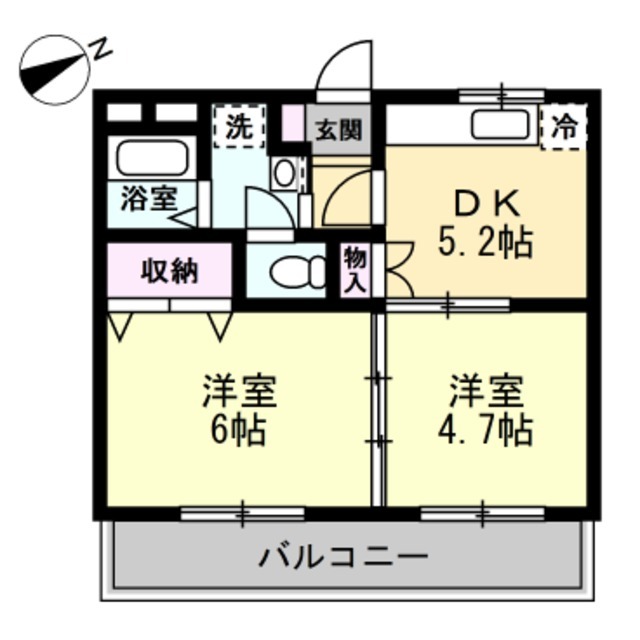 フラットシーダーゲイト2の間取り