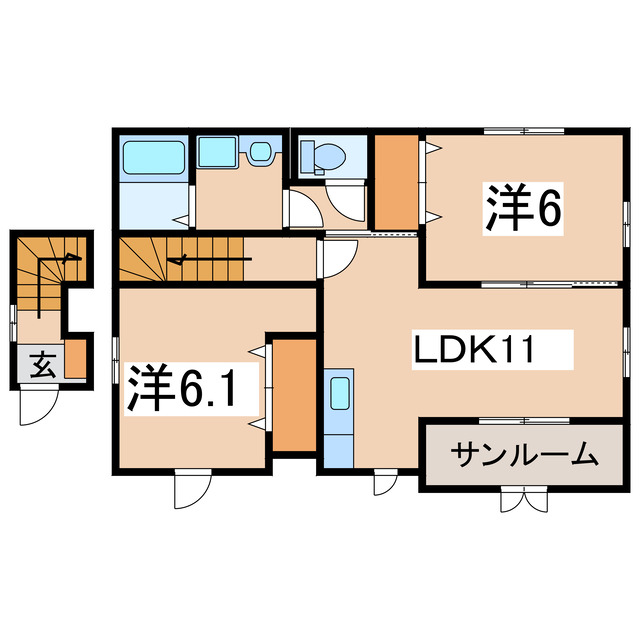 メリットハウス中央通りの間取り