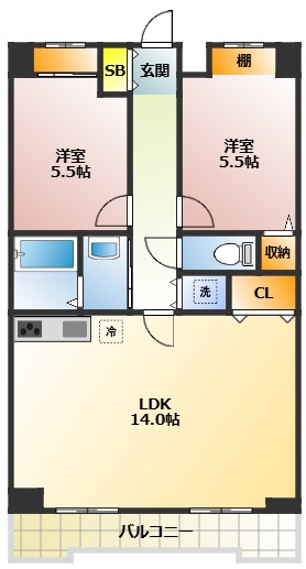 リンデンハイム赤塚の間取り