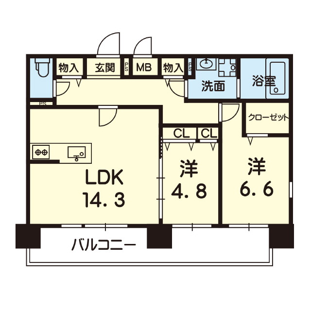 ESTASIA世安の間取り