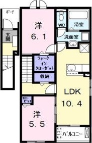 【サントル　ヴィラージュ西之川Bの間取り】