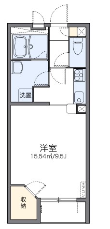 伊丹市池尻のアパートの間取り