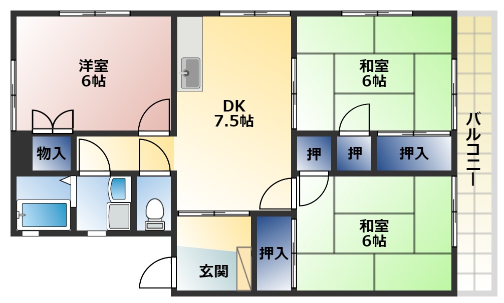 平井スクエアーの間取り