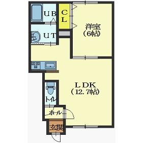 亀田郡七飯町大川のアパートの間取り