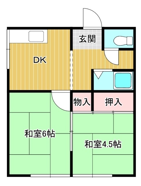 緑ヶ丘ハイツの間取り