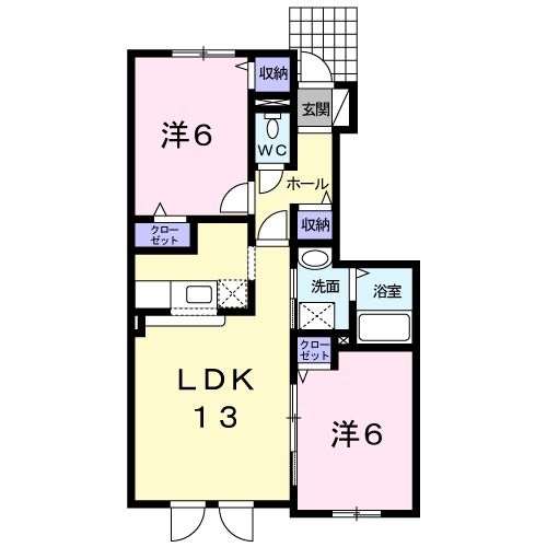 深川市北光町のアパートの間取り