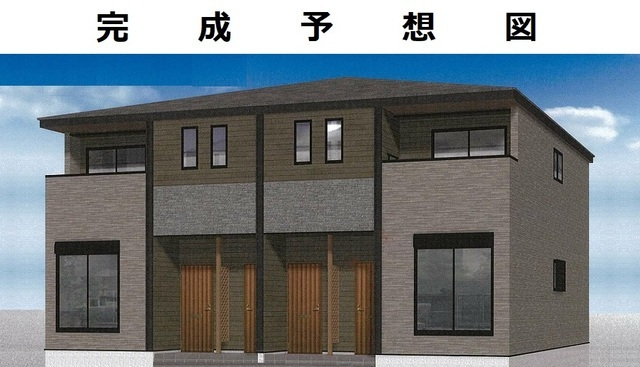 廿日市市陽光台のアパートの建物外観