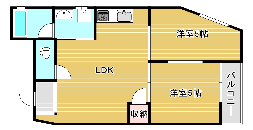 コーポ朝日の間取り