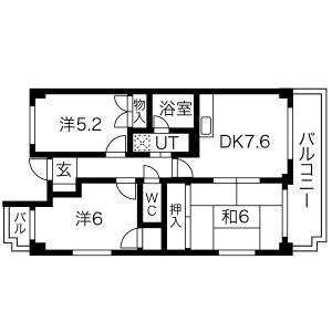 アピタシオンAの間取り