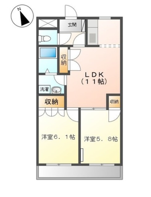 沼津市北今沢のマンションの間取り