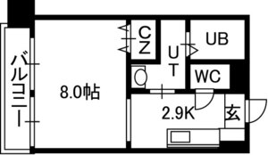 【ＰＲＩＭＥ　ＵＲＢＡＮ北１１条の間取り】