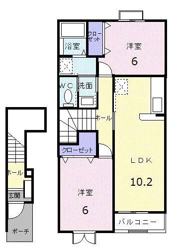 プリムローズＢの間取り