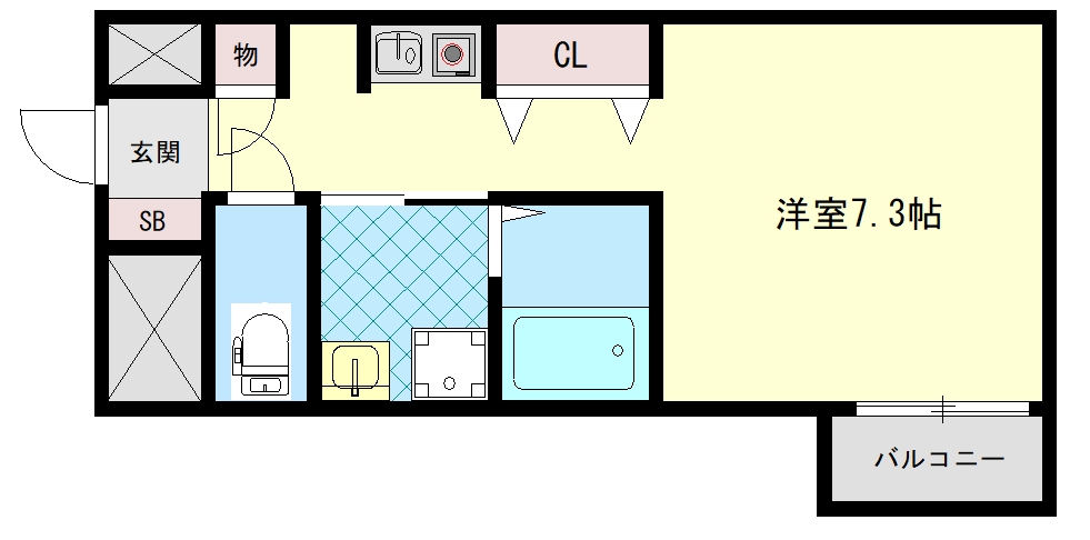 枚方市中宮西之町のマンションの間取り