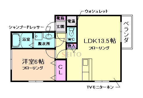 シャン　デ　ワゾーの間取り