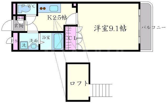 茨木市彩都あさぎのマンションの間取り