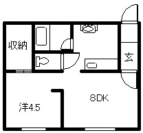 【ＴＩＲＡＭＩＳＵ　Ｂの間取り】