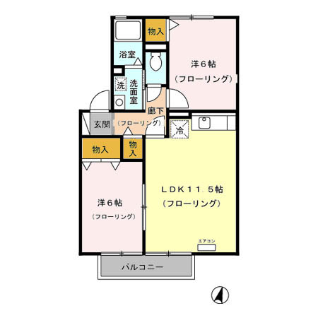 ウィルモアＭ１の間取り