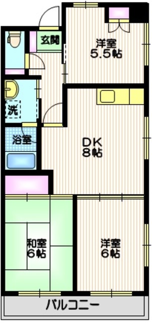 ペルシュワールもえぎ野の間取り