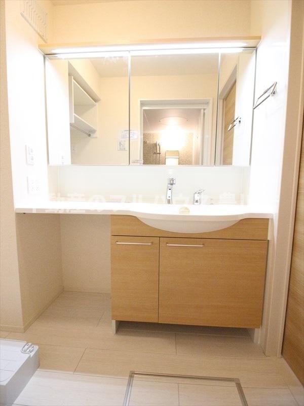 洗面設備　写真は別室・反転タイプ