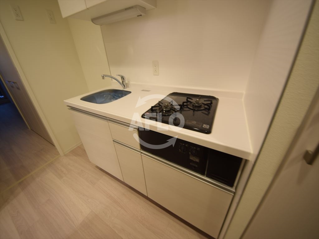 キッチン　アーバネックス本町　２口ガスシステムキッチン