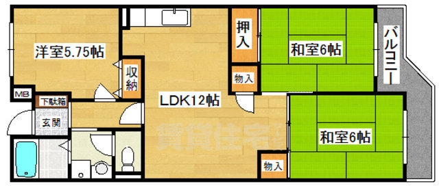 マンション辻田の間取り写真