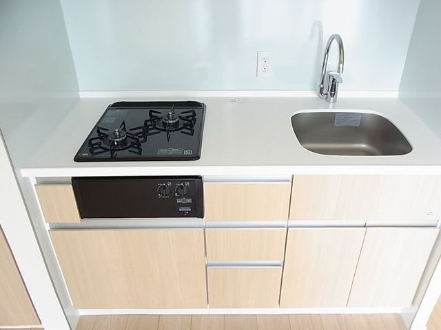 キッチン　２口ガスシステムキッチン