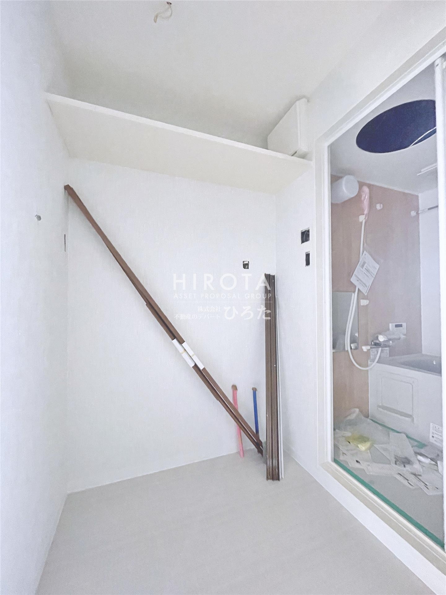 洗面設備　建築中