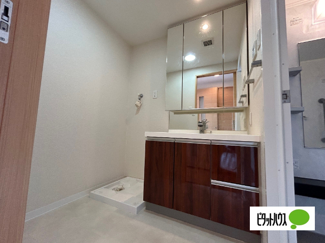 洗面設備　他号室の写真です。