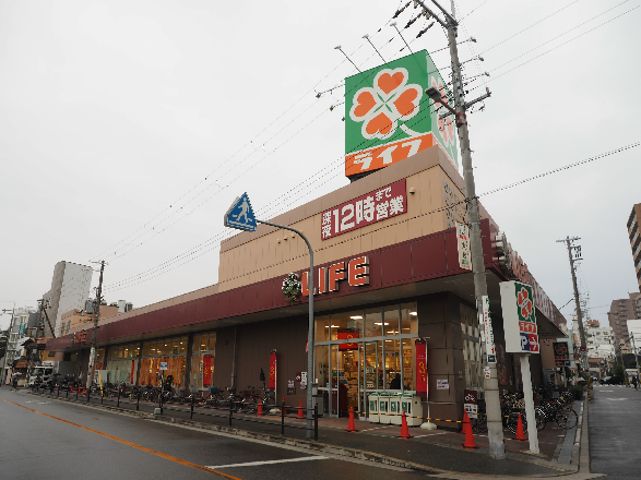 スーパー　ライフ 西田辺店（スーパー）まで422m