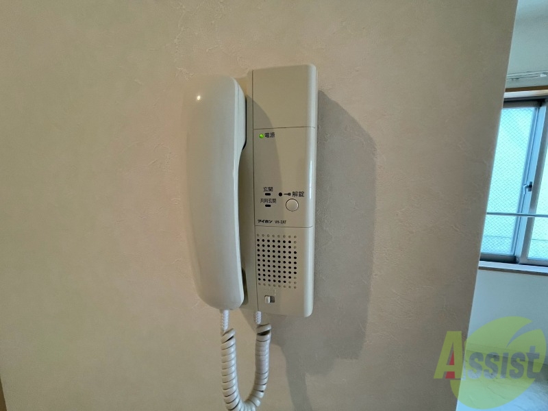 セキュリティ　インターホンです。来客者を確認できるので安心！