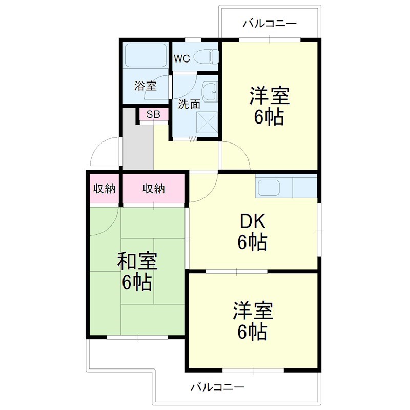 マンションロイヤルアイリスの間取り写真