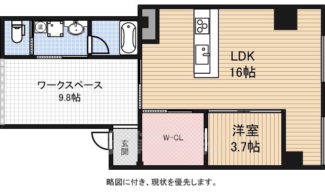 ＪＲ東海道本線 西大路駅 徒歩3分 6階建 築58年の間取り写真