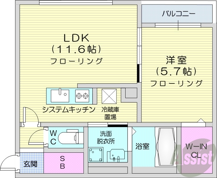 地下鉄東西線 発寒南駅 徒歩20分 4階建 築11年の間取り写真