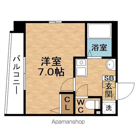 地下鉄谷町線 中崎町駅 徒歩3分 9階建 築24年の間取り写真