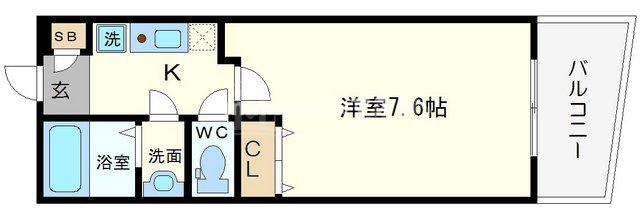 地下鉄千日前線 阿波座駅 徒歩5分 15階建 築20年の間取り写真