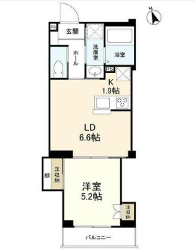 ＪＲ中央線 四ツ谷駅 徒歩7分 3階建 築6年の間取り写真