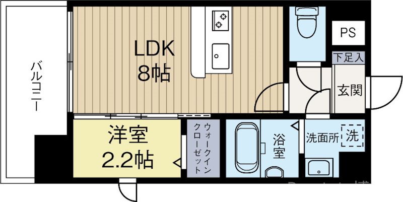ＪＲ鹿児島本線 博多駅 徒歩20分 13階建 築5年の間取り写真