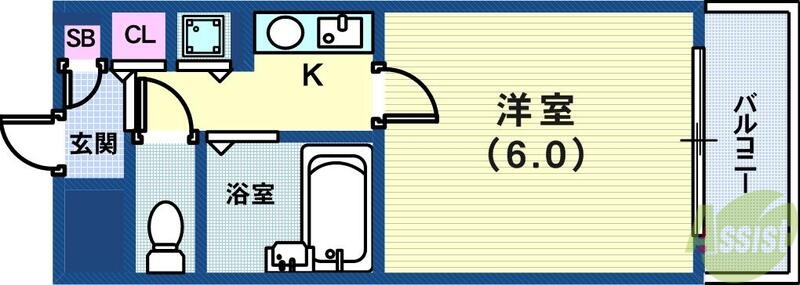パルシオ三宮フラワーロードの間取り写真