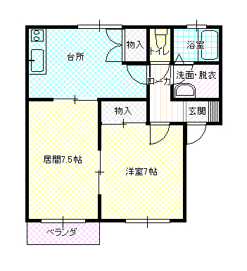 メンバーズタウン新井Aの間取り