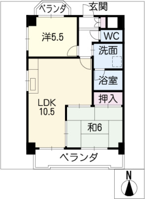 【リヴァーサイド植田の間取り】