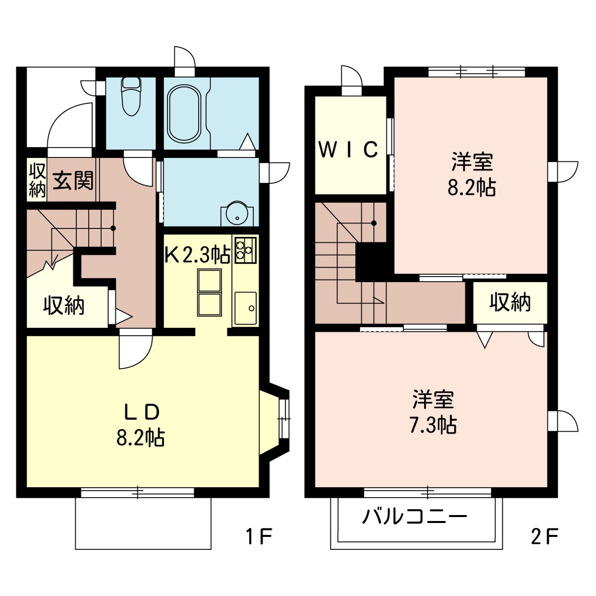 フラッツヒルBの間取り