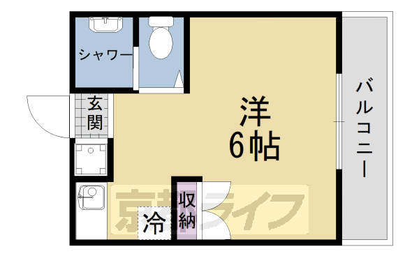 【京都市伏見区桃山町鍋島のマンションの間取り】