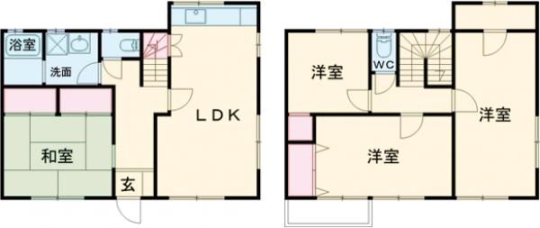 栃木県宇都宮市陽東１（一戸建）の賃貸物件の間取り