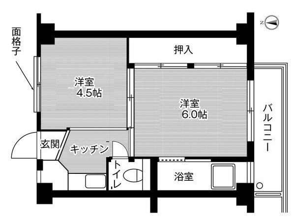 ビレッジハウス岩沼2号棟の間取り