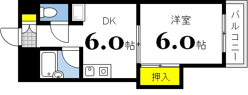 広島市西区横川町のマンションの間取り