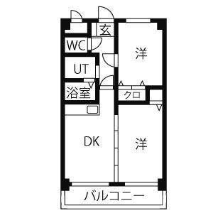 ノール中の島の間取り