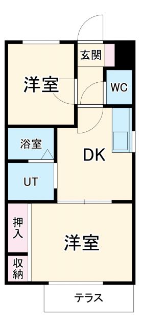 名古屋市西区花原町のアパートの間取り